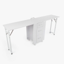 Mesa de esteticista y manicura compacta con doble mesa y ruedas Dabol Rebajas