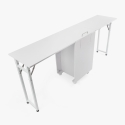 Mesa de esteticista y manicura compacta con doble mesa y ruedas Dabol Modelo