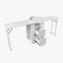 Mesa de esteticista y manicura compacta con doble mesa y ruedas Dabol Oferta