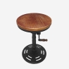 Taburete vintage de bar estilo industrial ajustable con manivela Zunor Oferta