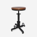 Taburete de bar ajustable con tornillo de rosca estilo industrial vintage Helix Promoción