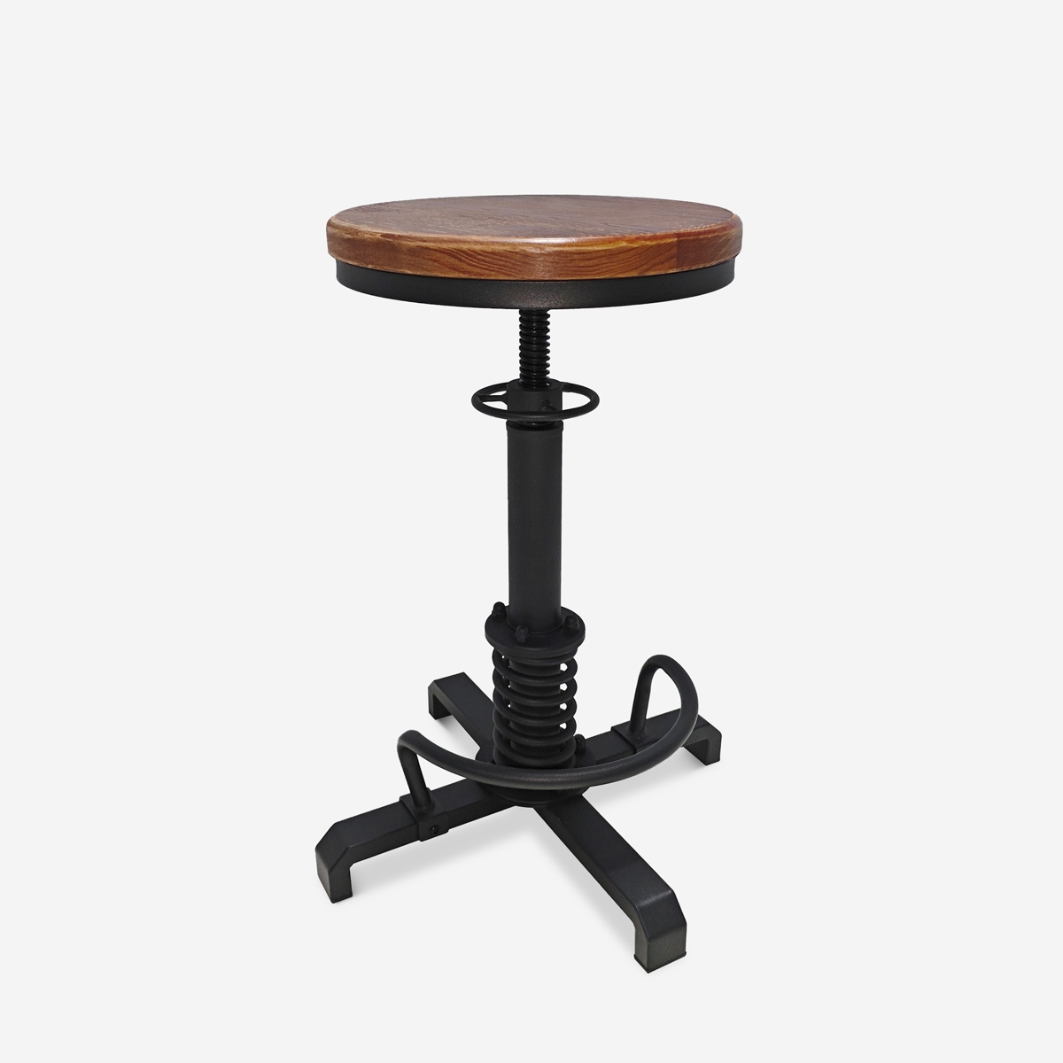 Taburete de bar ajustable con tornillo de rosca estilo industrial vintage Helix Promoción Taburete de bar ajustable con tornillo de rosca estilo industrial vintage Helix Promoción