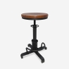 Taburete de bar ajustable con tornillo de rosca estilo industrial vintage Helix Promoción