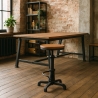 Taburete de bar ajustable con tornillo de rosca estilo industrial vintage Helix Venta