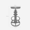 Taburete vintage industrial de bar ajustable con reposapiés Ziblo Rebajas