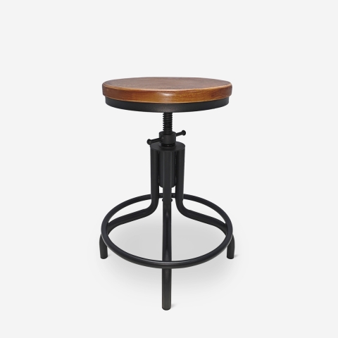 Taburete para barra de cocina de estilo industrial y ajustable con tornillo de rosca Skape Promoción