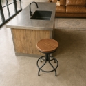 Taburete para barra de cocina de estilo industrial y ajustable con tornillo de rosca Skape Venta