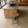 Taburete para barra de cocina de estilo industrial y ajustable con tornillo de rosca Skape Venta