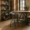 Taburete de metal negro estilo vintage industrial ajustable Latas Venta