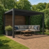 Pérgola bioclimática 3x4 m para jardín de aluminio manual Trinidad 