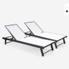 Stock 2 tumbonas para el jardín con ruedas ajustables de aluminio Rimini Catálogo