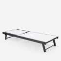 Stock 2 tumbonas para el jardín con ruedas ajustables de aluminio Rimini 