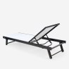 Stock 2 tumbonas para el jardín con ruedas ajustables de aluminio Rimini 