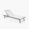 Stock 4 tumbonas para jardín y piscina de aluminio con ruedas Rimini 