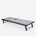 Stock 4 tumbonas para jardín y piscina de aluminio con ruedas Rimini Características