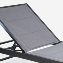 Stock 4 tumbonas para jardín y piscina de aluminio con ruedas Rimini 