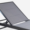 Stock 4 tumbonas para jardín y piscina de aluminio con ruedas Rimini 