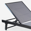 Stock 4 tumbonas para jardín y piscina de aluminio con ruedas Rimini 