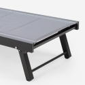 Stock 4 tumbonas para jardín y piscina de aluminio con ruedas Rimini 