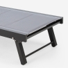 Stock 4 tumbonas para jardín y piscina de aluminio con ruedas Rimini 