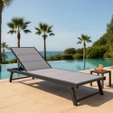 Stock 4 tumbonas para jardín y piscina de aluminio con ruedas Rimini Oferta