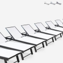 Stock 20 tumbonas de jardín de aluminio con ruedas Rimini Promoción