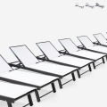 Stock 20 tumbonas de jardín de aluminio con ruedas Rimini Promoción