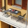 Set mesa 50x100 cm y 2 sillas plegables de hierro Balcony Venta