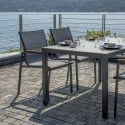 Set de exterior con mesa de vidrio y 4 sillas Tarquinia Modelo