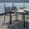 Set de exterior con mesa de vidrio y 4 sillas Tarquinia Modelo
