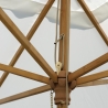 Parasol de jardín 3x3m con poste central de bambú resistente al viento Khumat Oferta