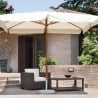 Sombrilla de jardín con mástil central de madera 3x2m Tanami Venta