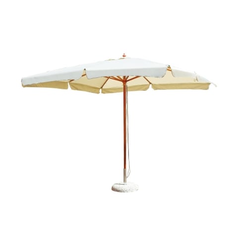 Sombrilla de madera rectangular 3x4 ecru antiviento Olushe Promoción