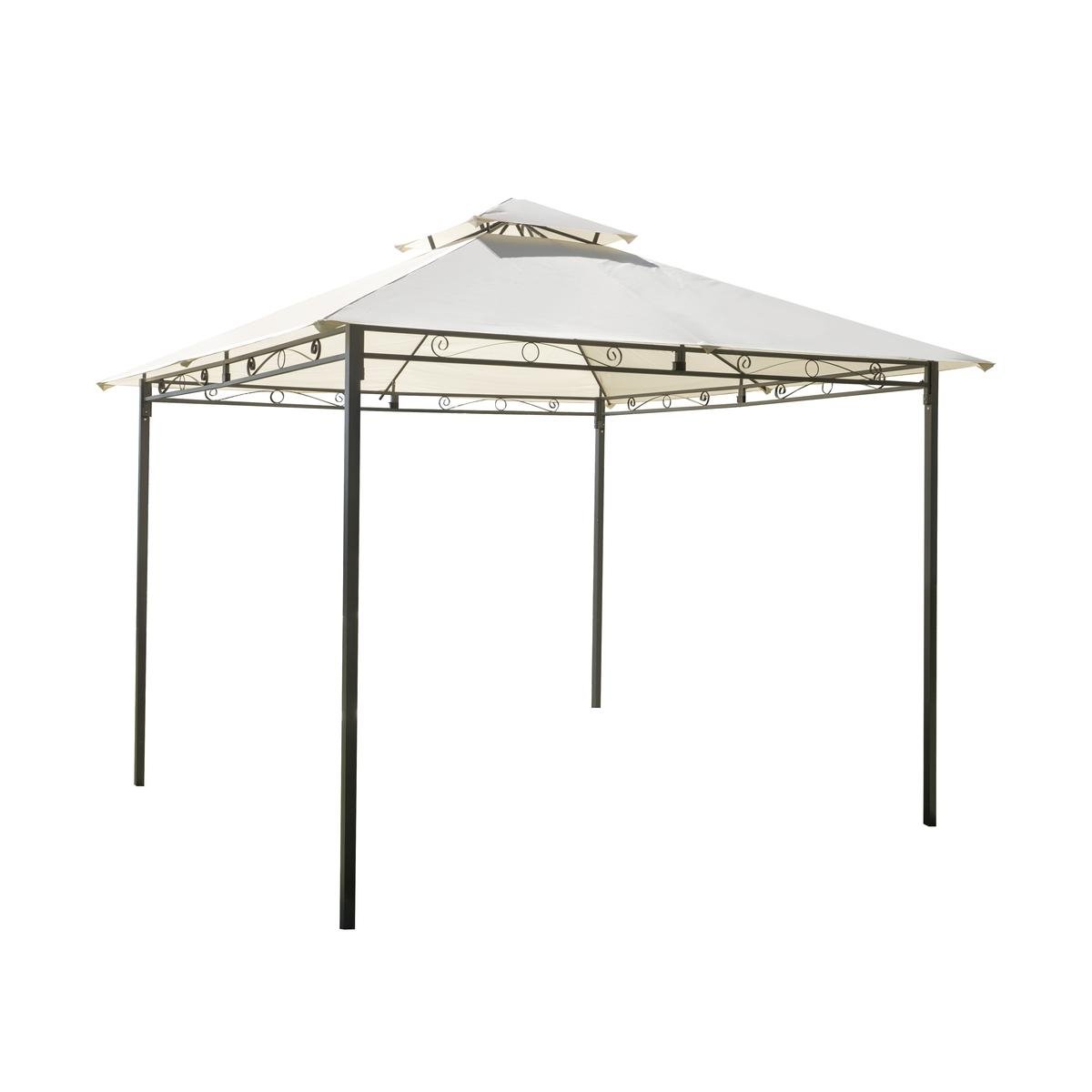 Gazebo de jardín de hierro 3x3 color ecru antracita Illinois Promoción Gazebo de jardín de hierro 3x3 color ecru antracita Illinois Promoción