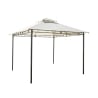 Gazebo de jardín de hierro 3x3 color ecru antracita Illinois Promoción