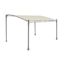 Pérgola de pared de hierro 3x4 m para exteriores Kansas Promoción