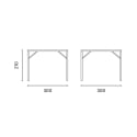 Pérgola de jardín 3x3 con techo deslizante Skroda Descueto