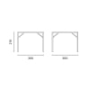 Pérgola de jardín 3x3 con techo deslizante Skroda Descueto