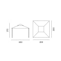 Gazebo de jardín de hierro 3x3 color ecru antracita Illinois Descueto