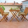 Mesa de jardín plegable de madera de teca 80x120 cm Lipari Rebajas