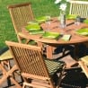 Mesa de exterior de madera de teca extensible para 8 personas Capraia Descueto