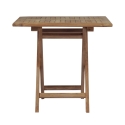 Mesa plegable de exterior de madera de teca 80x80 cm Vulcano Rebajas