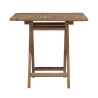 Mesa plegable de exterior de madera de teca 80x80 cm Vulcano Rebajas