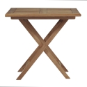 Mesa plegable de exterior de madera de teca 80x80 cm Vulcano Oferta