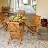 Mesa plegable de exterior de madera de teca 80x80 cm Vulcano Venta