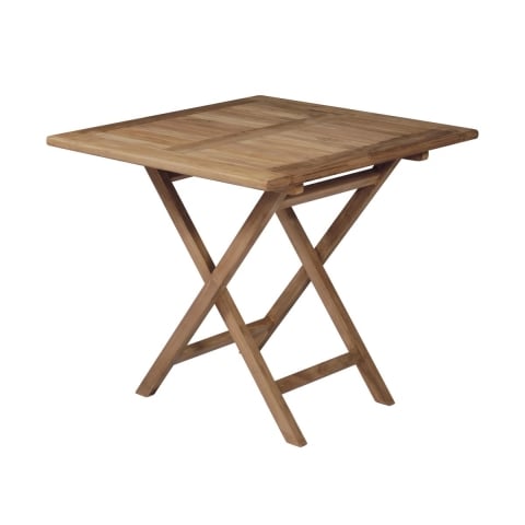 Mesa plegable de exterior de madera de teca 80x80 cm Vulcano Promoción
