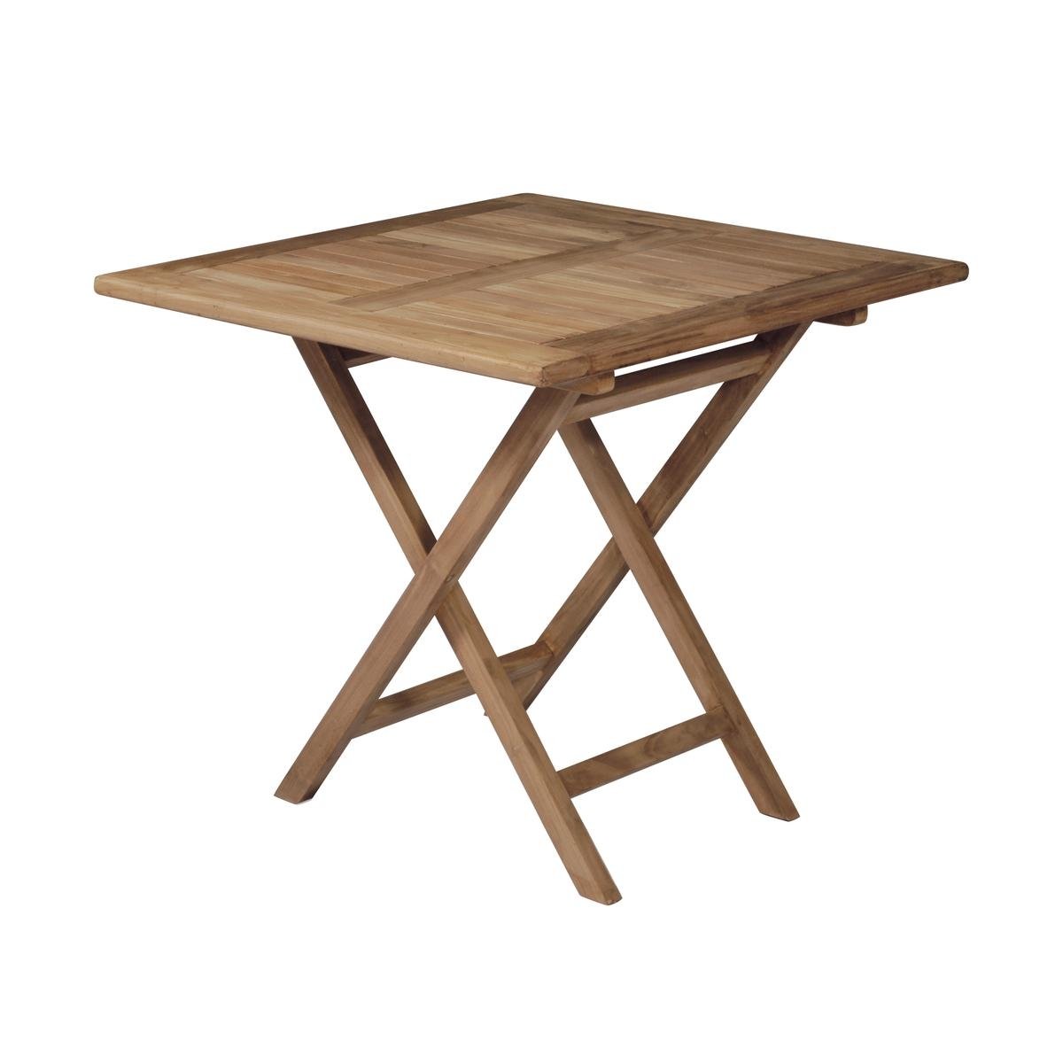 Mesa plegable de exterior de madera de teca 80x80 cm Vulcano Promoción Mesa plegable de exterior de madera de teca 80x80 cm Vulcano Promoción