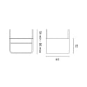 Mesa blanca plegable para exteriores, ideal para balcones, 60x52 cm Ringhiera Rebajas