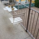Mesa blanca plegable para exteriores, ideal para balcones, 60x52 cm Ringhiera Venta