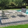 Conjunto de jardín moderno 2 sillones, sofá y mesa Tinos Oferta
